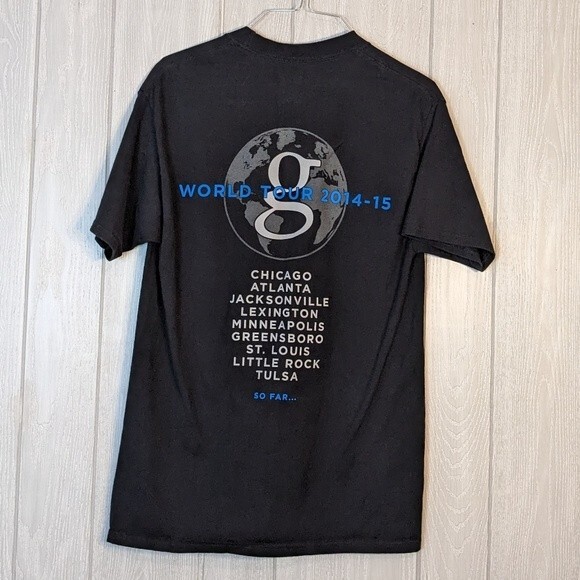 Garth Brooks Black Double Sided World Tour Tee 2014-2015 EUC SZ M - Picture 2 of 5